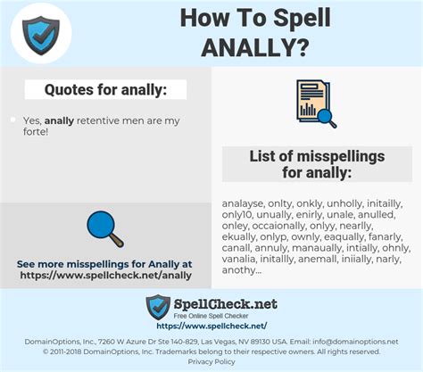 spell anal